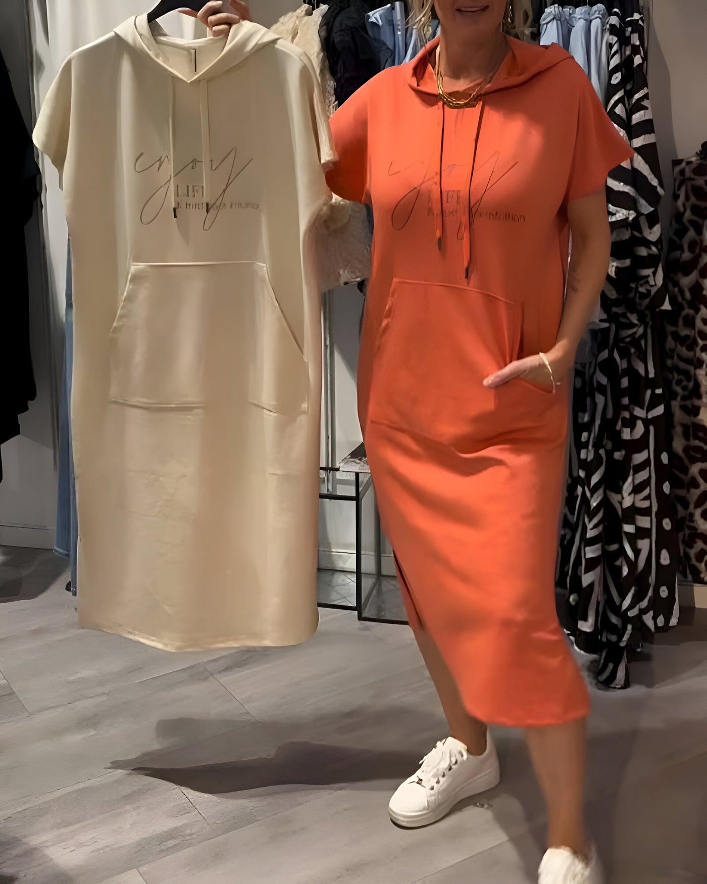 Saskia™ | Robe Décontractée à Capuche