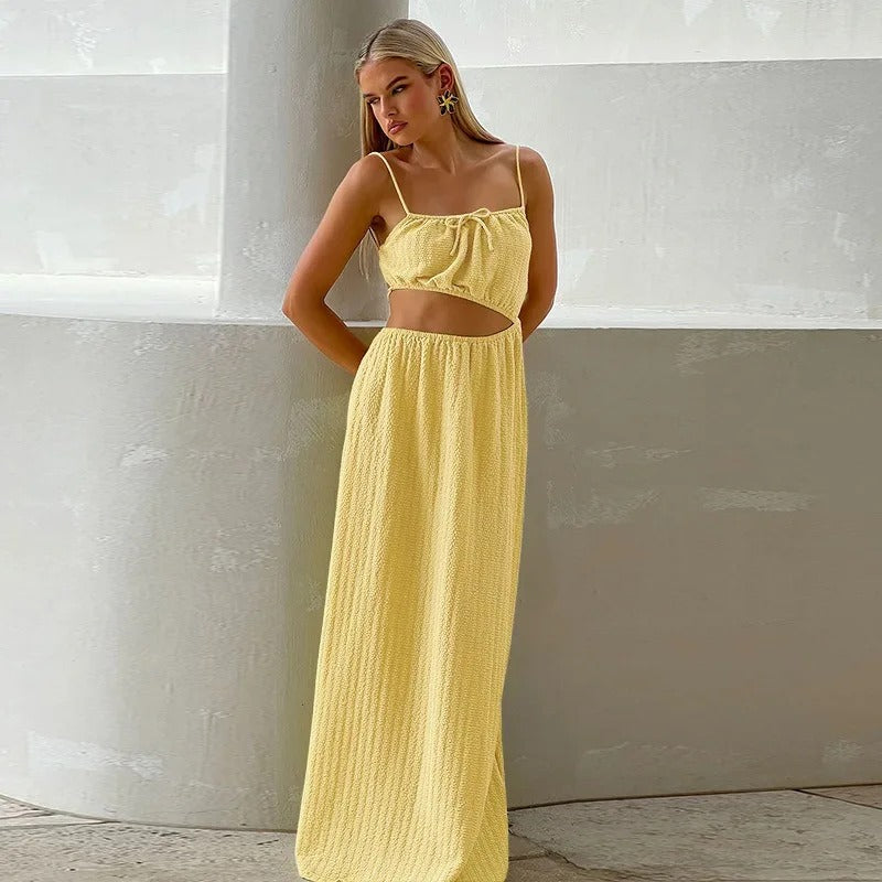 Sophie Paris® | Robe longue fendue à nouer