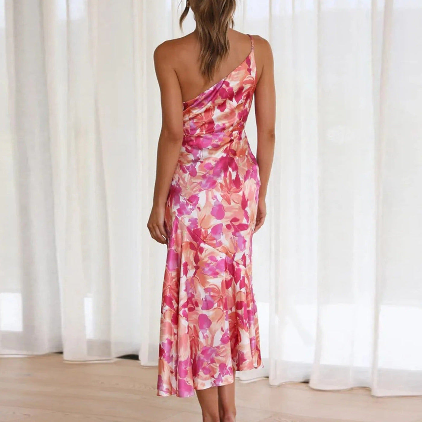 Sophie Paris® | Robe asymétrique fluide à imprimé floral