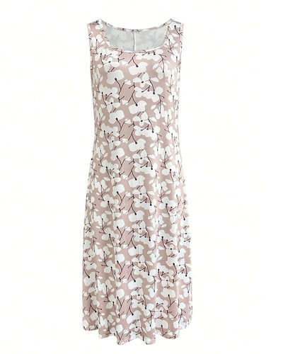 Robe Sans Manches Imprimé Florale