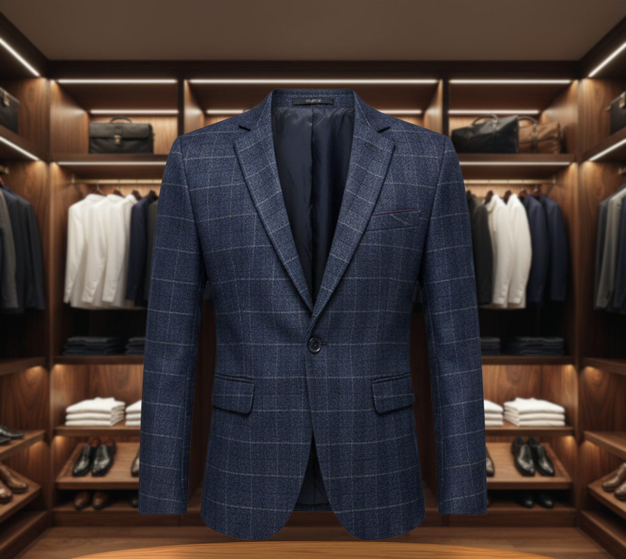 Adrian | Veste de Costume à Carreaux Britannique