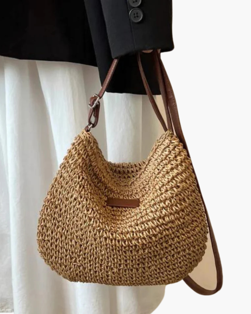 Sac épaule moderne tissé pour femme | Pratique et stable