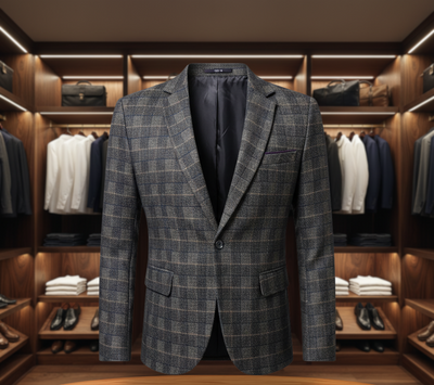 Adrian | Veste de Costume à Carreaux Britannique
