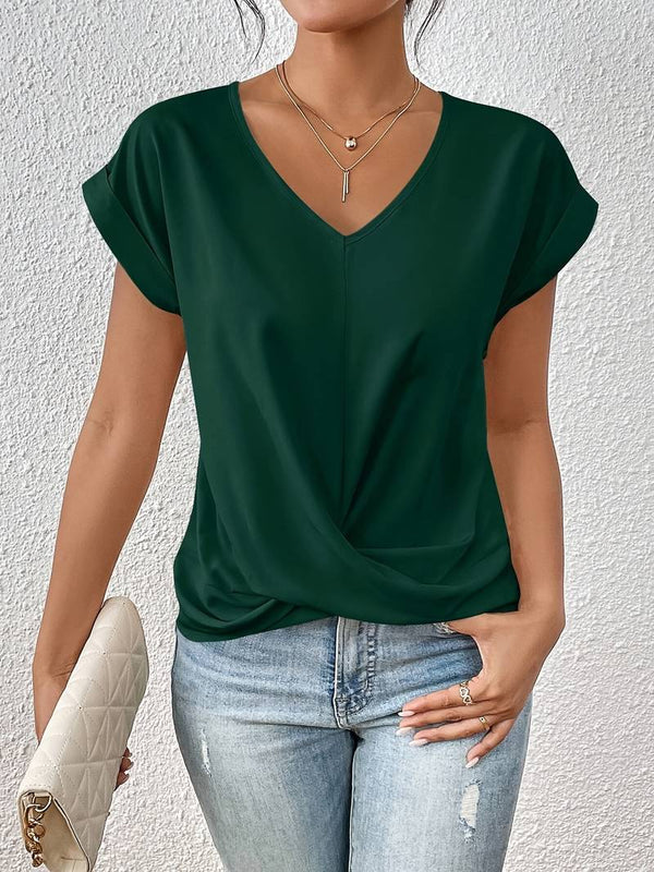 T-shirt d'été femme confortable en tissu respirant, style intemporel