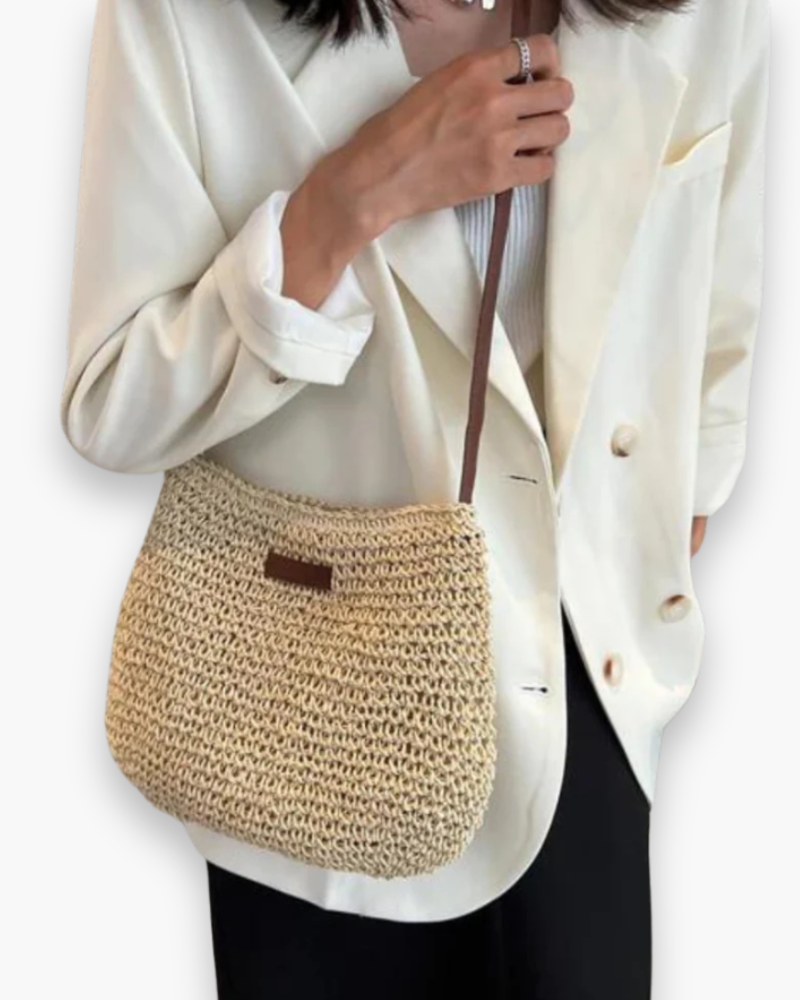 Sac épaule moderne tissé pour femme | Pratique et stable