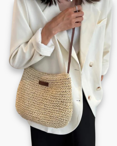 Sac épaule moderne tissé pour femme | Pratique et stable