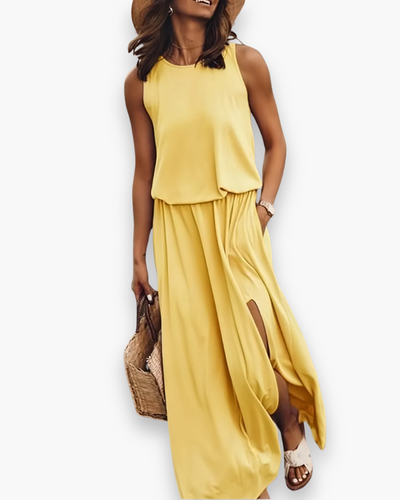 Robe maxi croisée au dos pour femme | Chic