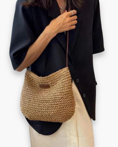 Sac épaule moderne tissé pour femme | Pratique et stable