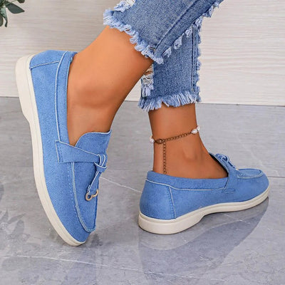 Saskia | Mocassins élégants à surpiqûres nouées