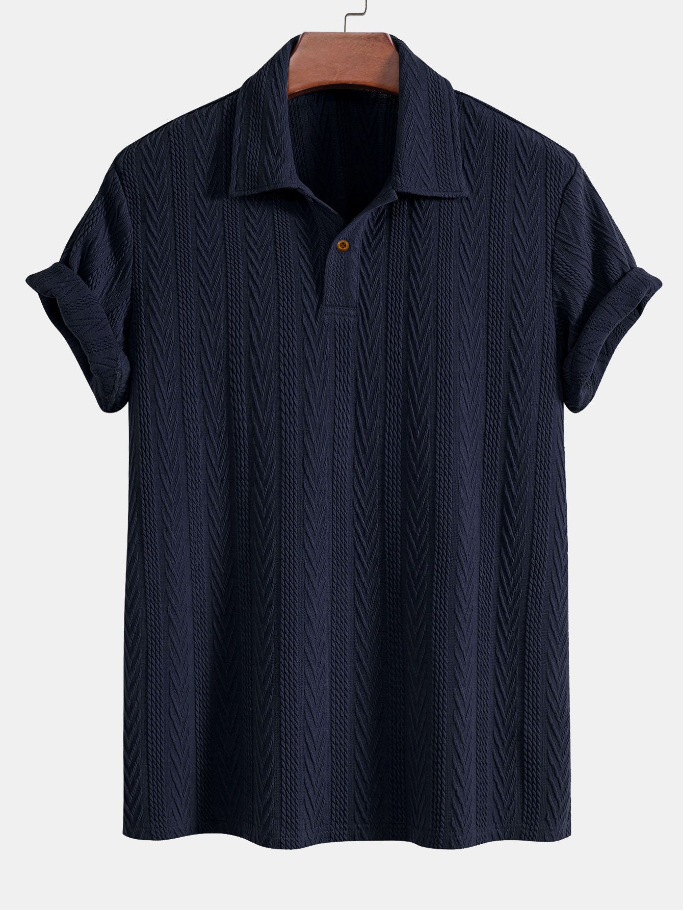 Short Sleeve Jacquard Polo