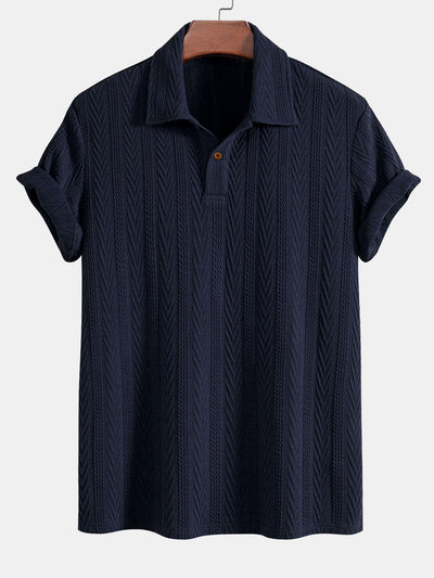 Short Sleeve Jacquard Polo