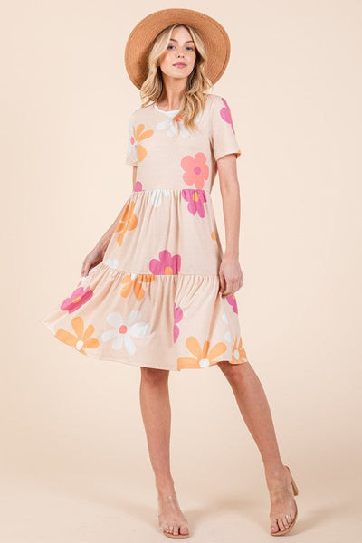 Sophie Paris® | Robe à volants Bombom Floral avec col rond