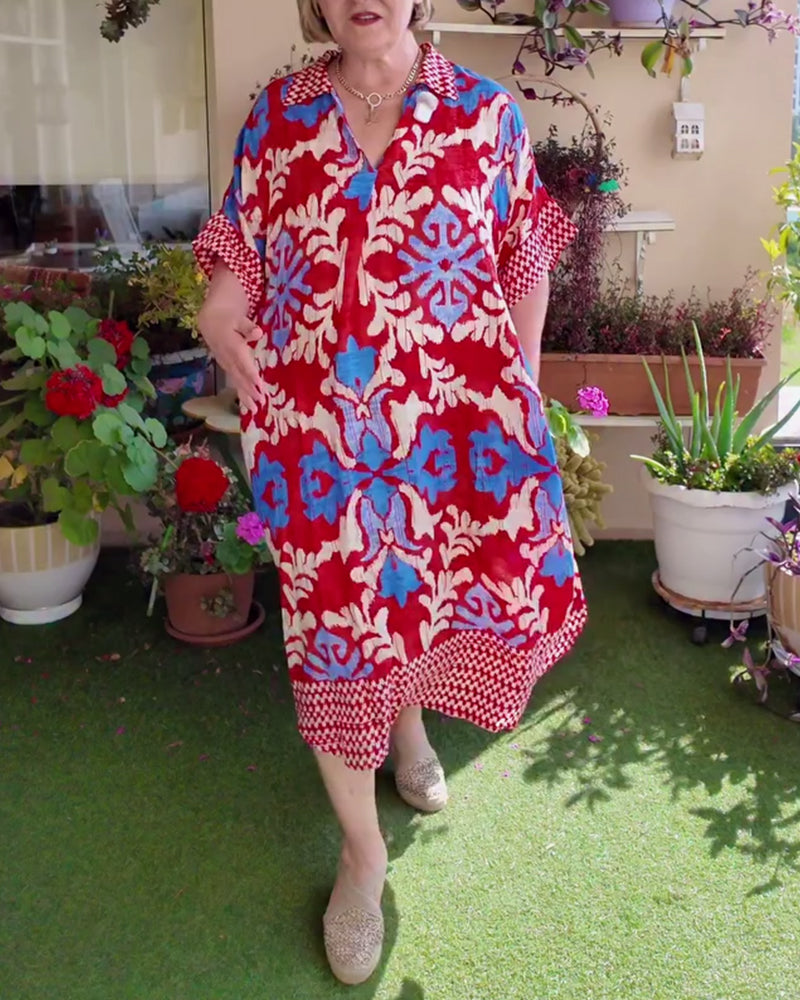 Robe Mode Revers Imprimé Large