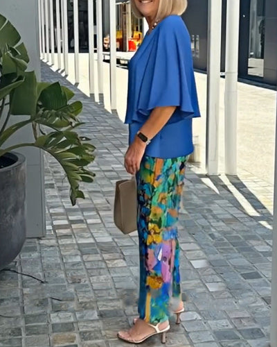 Set Imprimé Tendance Deux-Pièces Pour Navetteurs