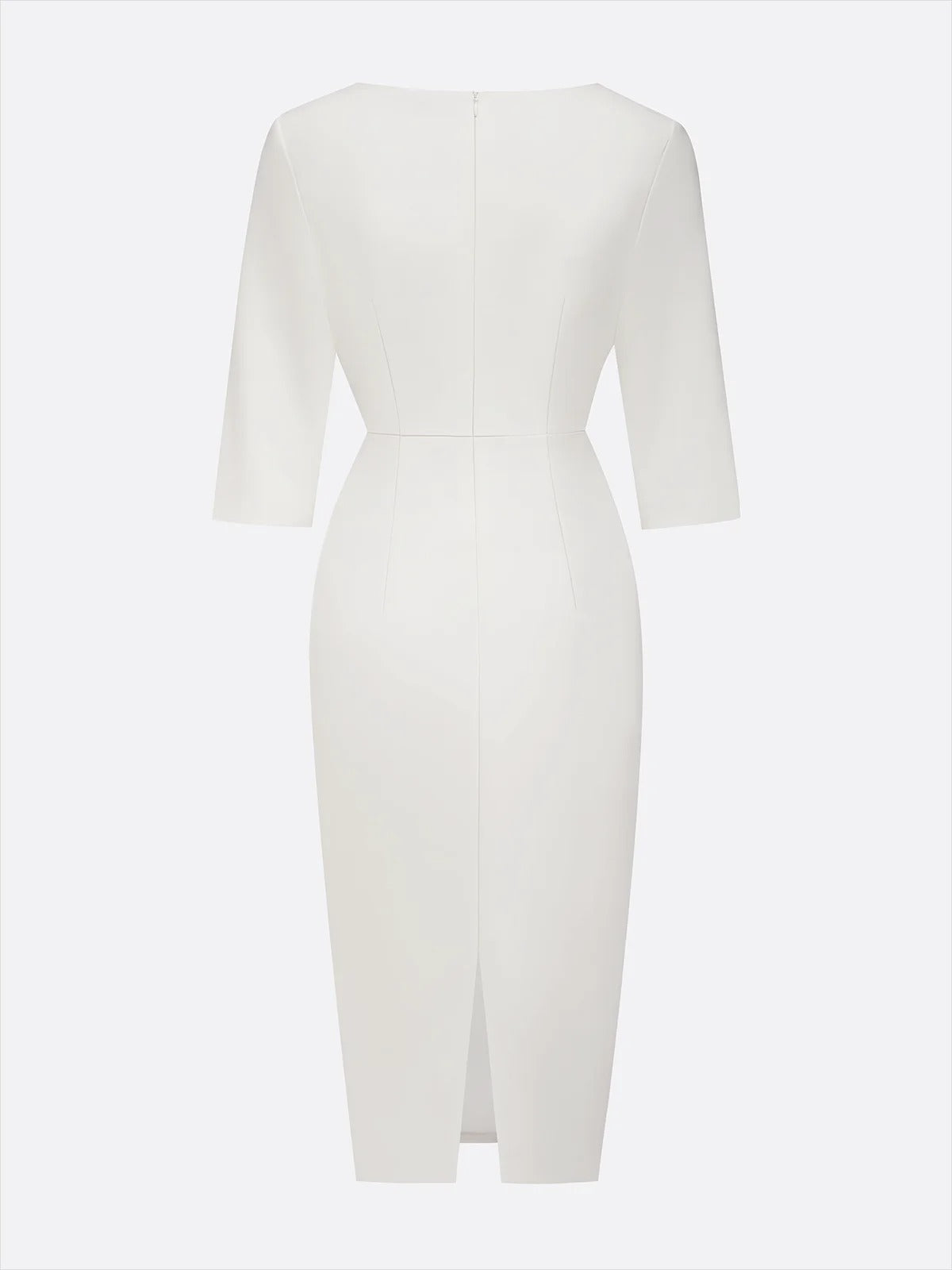 Robe mi-longue classique avec perles