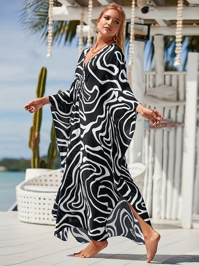Robe longue tropicale en bambou pour complexe touristique