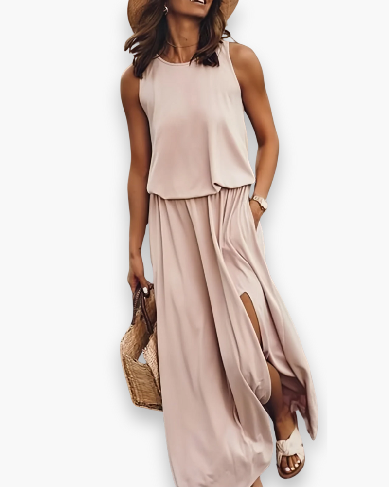 Robe maxi croisée au dos pour femme | Chic