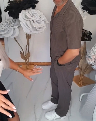 Set Revers Homme Rétro Rayé