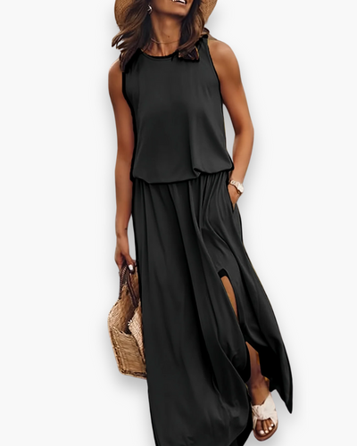 Robe maxi croisée au dos pour femme | Chic