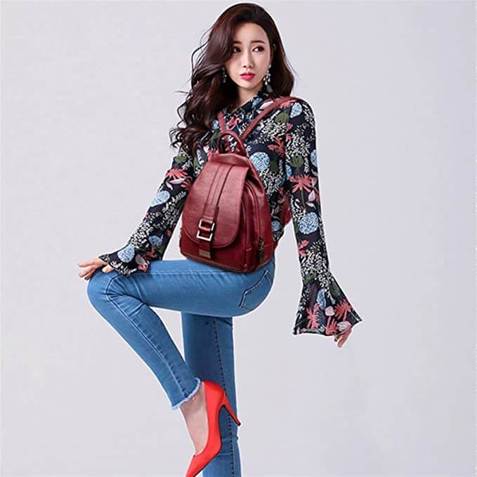 Sac à dos en cuir pour femmes