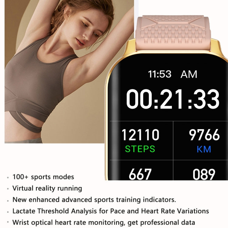 Smartwatch Écran incurvé Moniteur de glycémie ECG Fréquence cardiaque Fitness Tracker