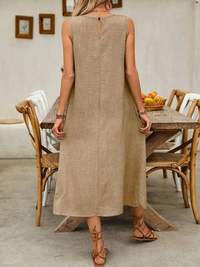 Robe sans manches unie pour femme - Style décontracté