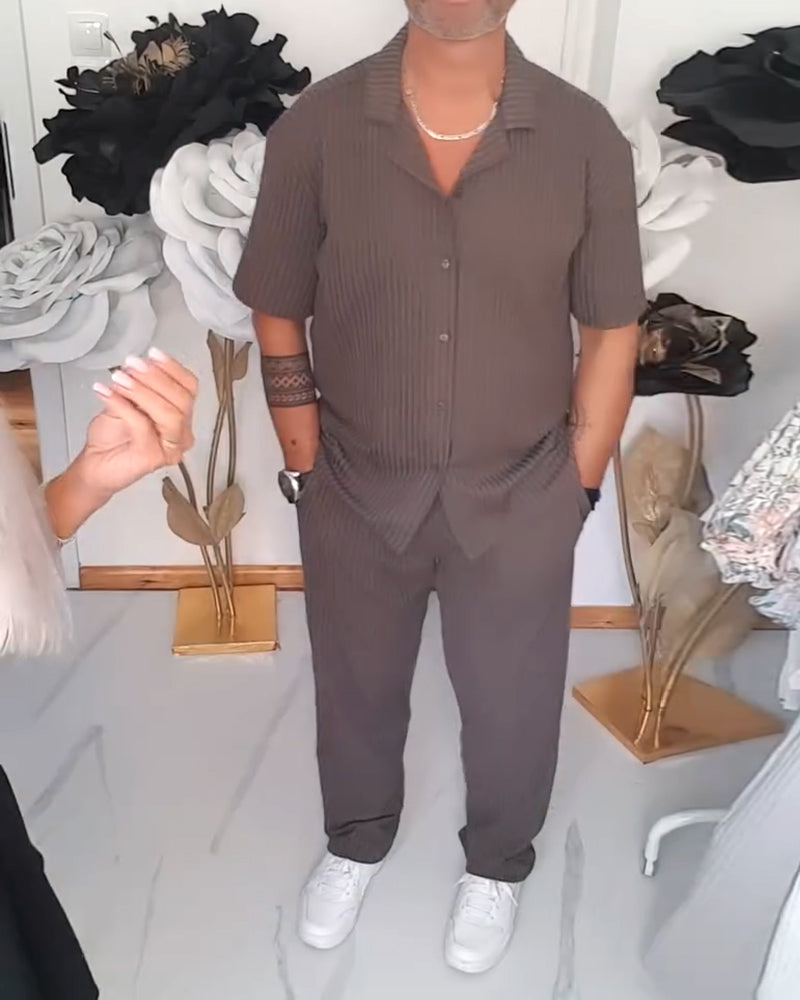 Set Revers Homme Rétro Rayé