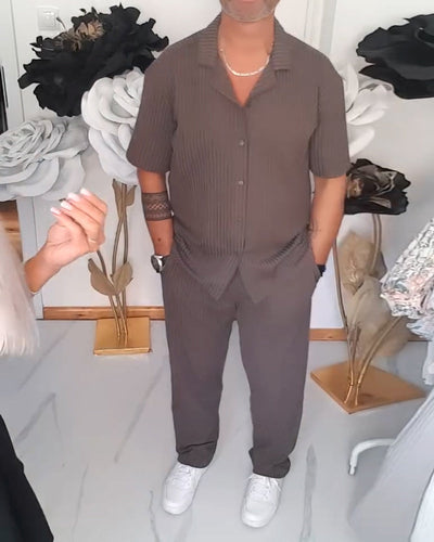 Set Revers Homme Rétro Rayé