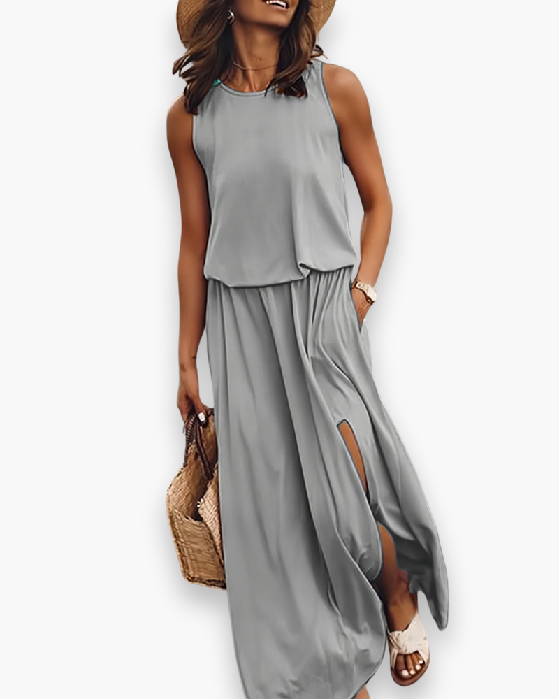 Robe maxi croisée au dos pour femme | Chic