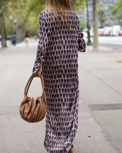 SOIRA - ROBE MAXI A IMPRIME OVALE