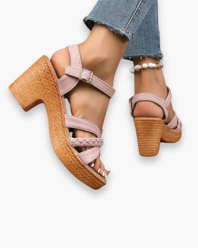 Sandales à talon confort femme | Style plateforme élégant