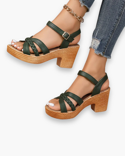 Sandales à talon confort femme | Style plateforme élégant