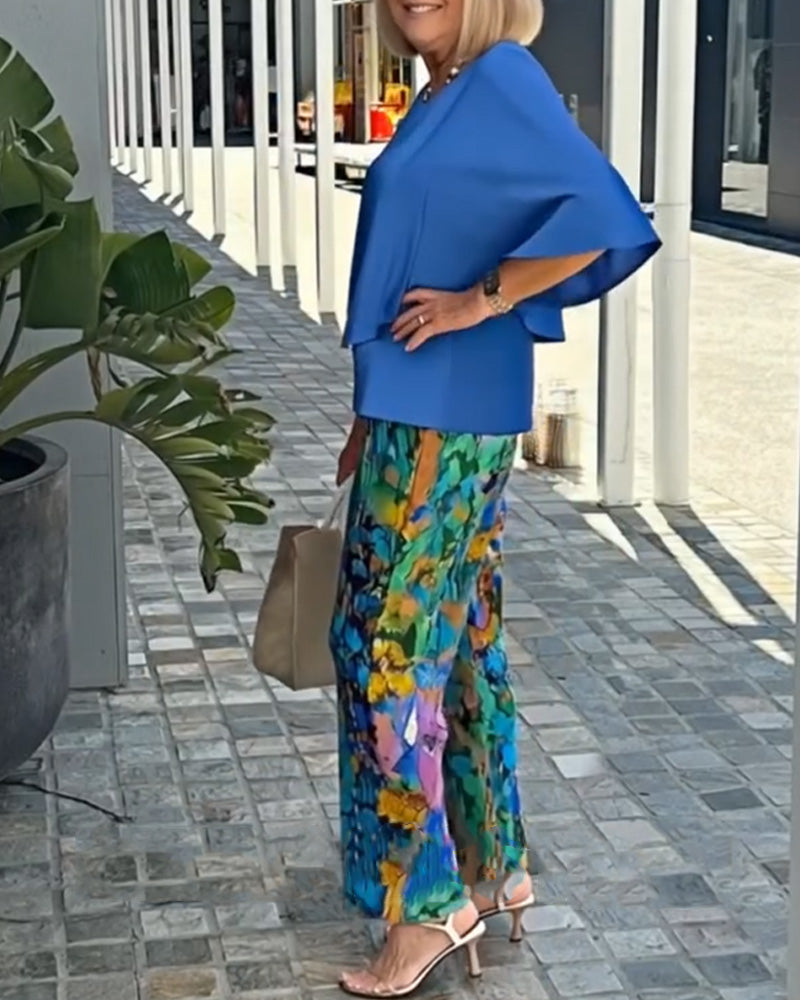 Set Imprimé Tendance Deux-Pièces Pour Navetteurs