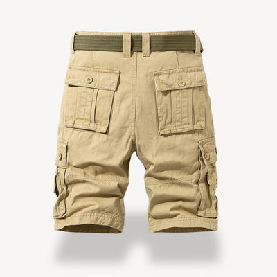 Short polyvalent et ceinturé en sergé pour hommes | Cargo