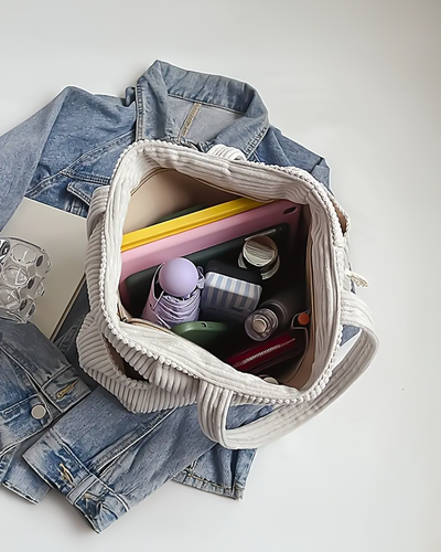 Tilda – Sac fourre-tout à rayures avec détail en cordon