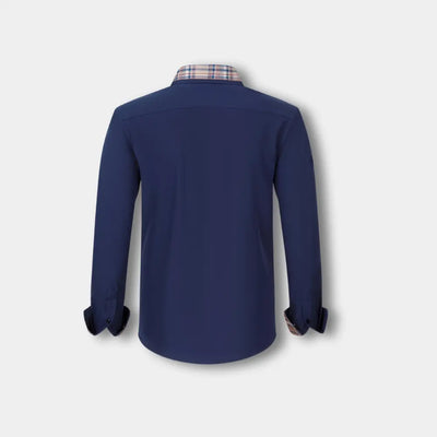 T-shirt manches longues à finitions carreaux pour Homme – Joni