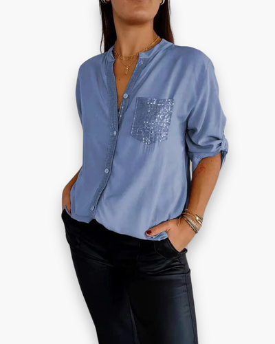 Top long à sequins femme | Look glamour