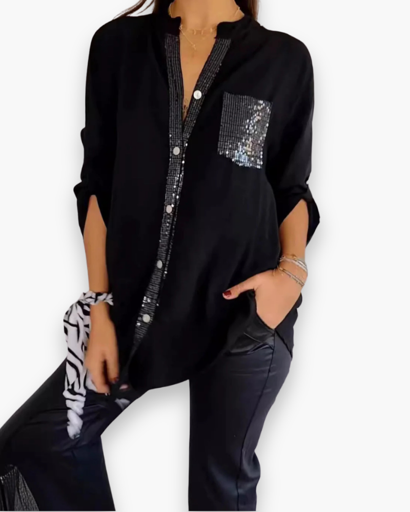 Top long à sequins femme | Look glamour