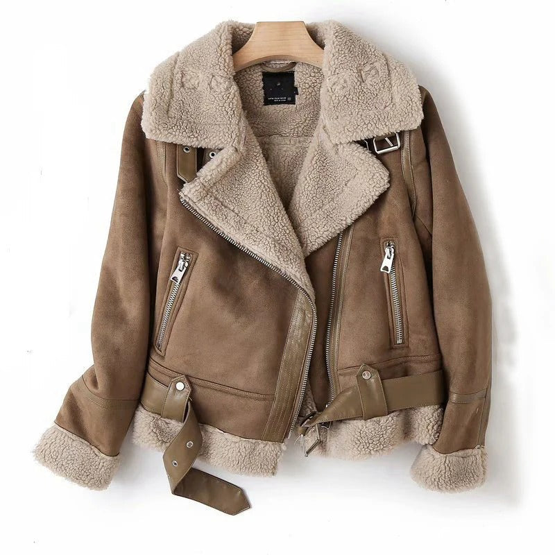 Women’s Warm Suede Coat | Winter