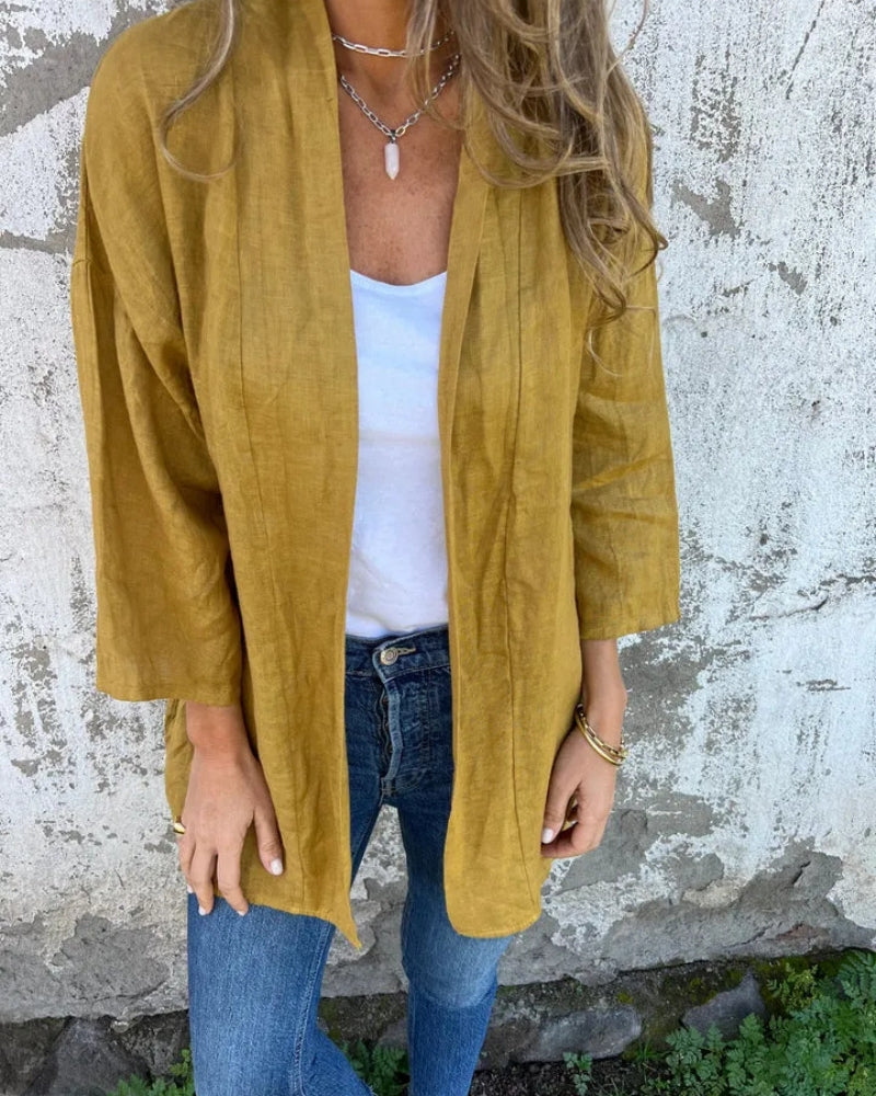 SERANE - GILET FIN EN COTON ET LIN