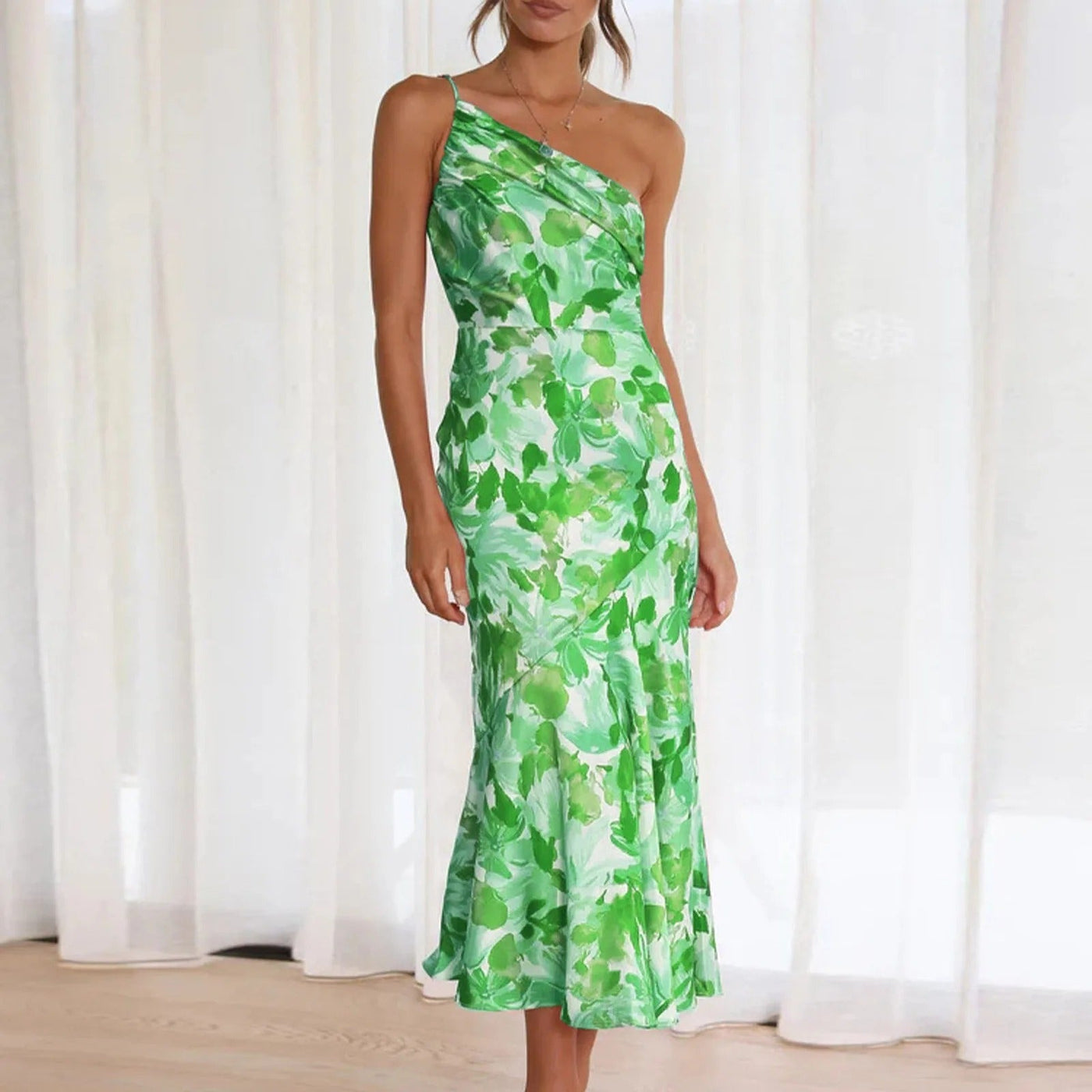 Sophie Paris® | Robe asymétrique fluide à imprimé floral