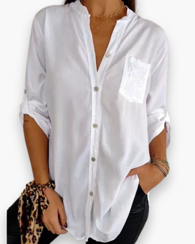 Top long à sequins femme | Look glamour