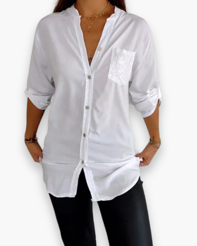 Top long à sequins femme | Look glamour