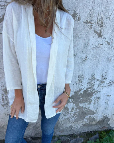 SERANE - GILET FIN EN COTON ET LIN