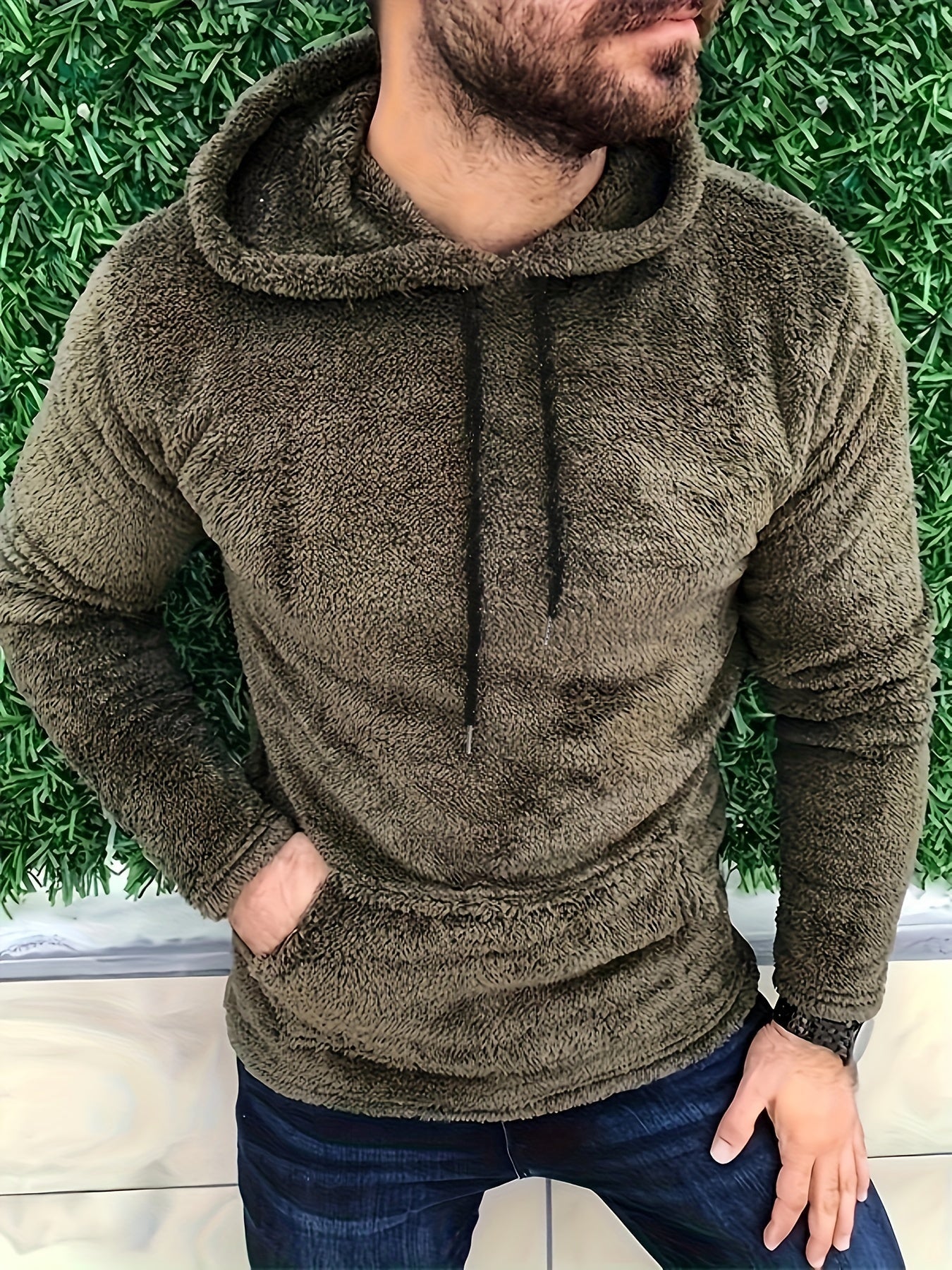 Sweat à capuche en tricot pour hommes | Chaud