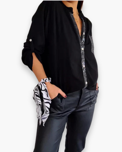 Top long à sequins femme | Look glamour