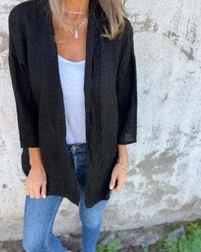 SERANE - GILET FIN EN COTON ET LIN