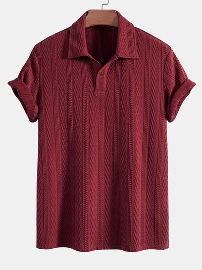 Short Sleeve Jacquard Polo