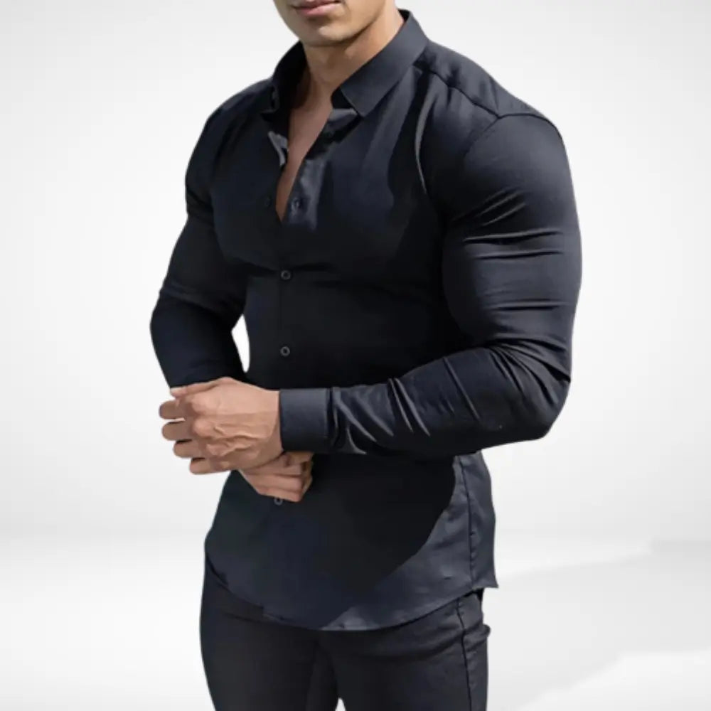 T-shirt manches longues ajusté silhouette athlétique pour Homme – Geryo