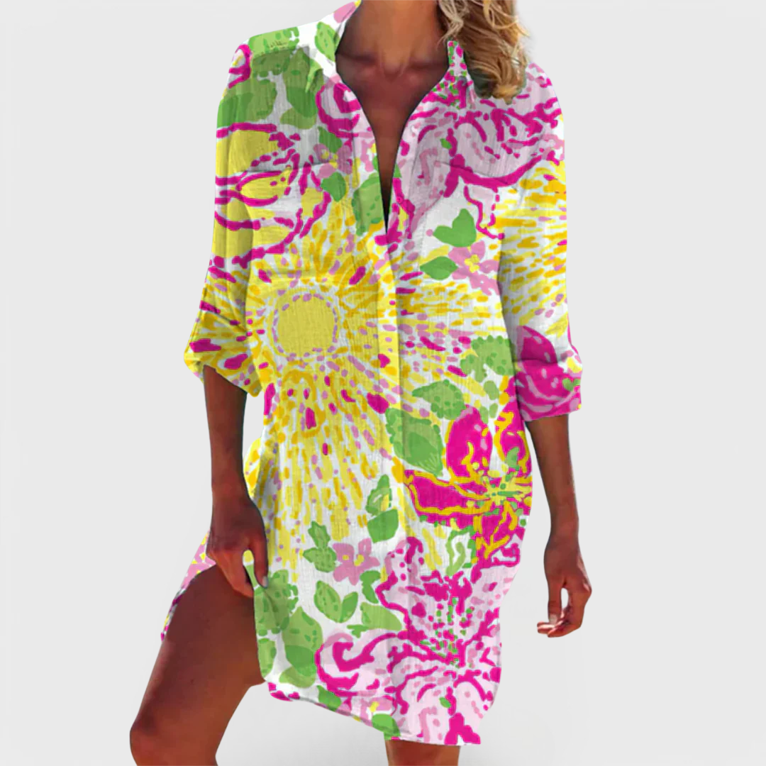 SERAFINA | ROBE CHEMISE D'ÉTÉ LÉGÈRE